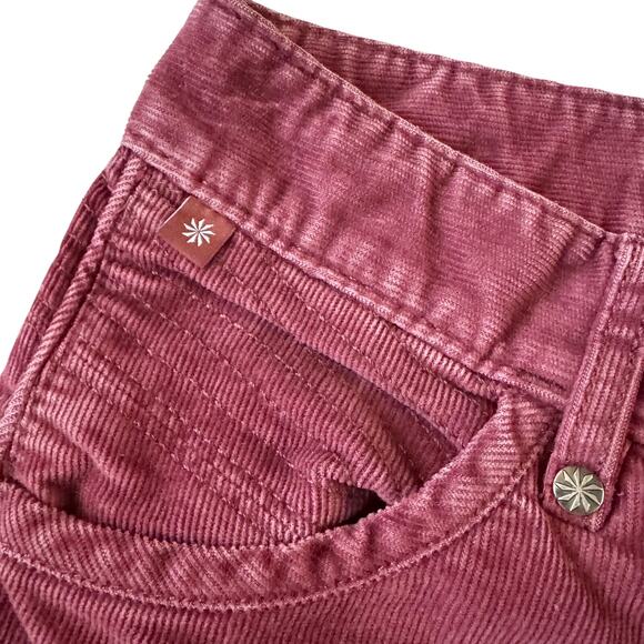 Athleta slim cord pant Corduroy Women Sz 0 Burgundy Cherrywood Holiday cords - Picture 4 of 15
